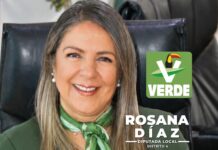 Se inscribe Rosana Díaz como propuesta del Verde como aspirante a candidata a Gobernadora por la 4T