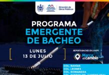 Nueve zonas tendrán bacheo este lunes 13 de julio: Municipio