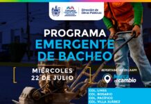 Atenderá Municipio 10 zonas con bacheo este miércoles 22 de julio