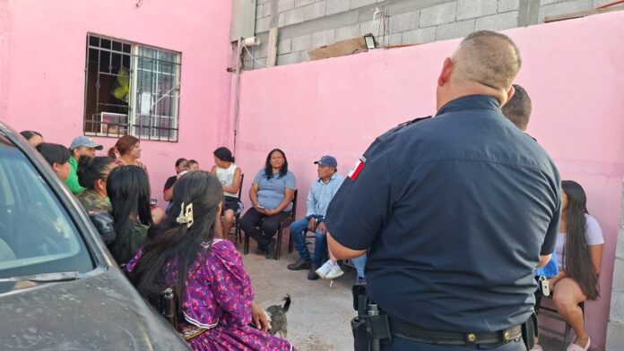 Refuerza Policía Municipal prevención y participación ciudadana en la colonia Los Huizaches