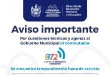 Servicio del conmutador 072 se encuentra temporalmente suspendido por falla la red eléctrica de la CFE